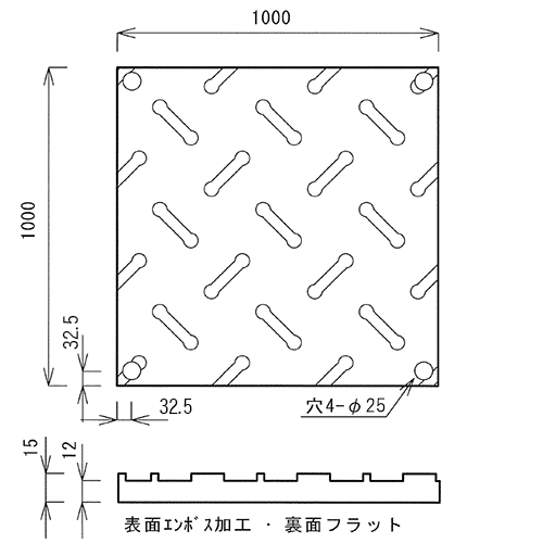 スーパージュライトM2 カット板（1000mm×1000mm）の仕様